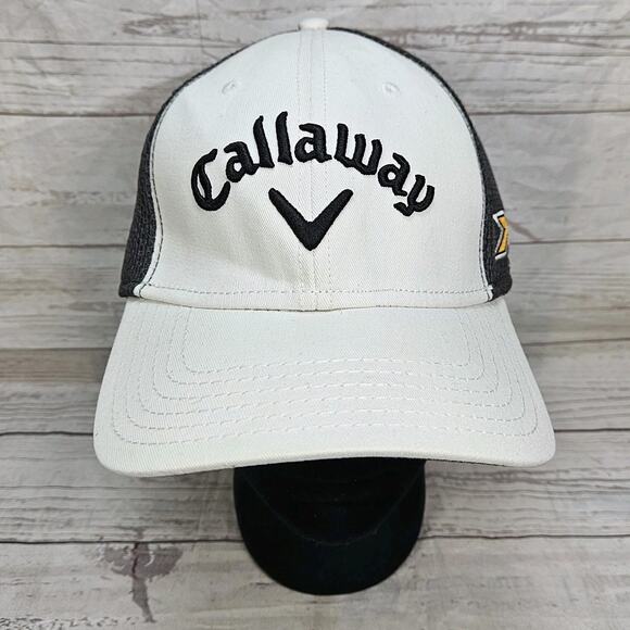 Callaway Golf Fitted Hat Sz L/XL Tour Authentic Odyssey X2 Hot White/Gray Mesh - Picture 1 of 7